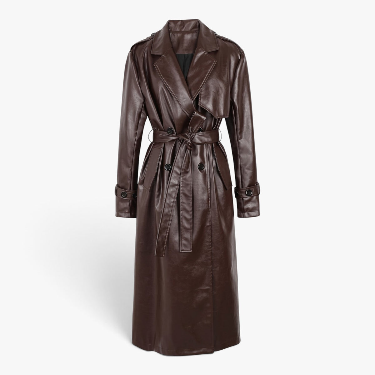 Old Fortune | Women's Long Belted Trench Coat