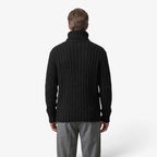 Old Fortune | Herrenpullover mit Rollkragen und grobem Strickmuster
