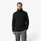 Old Fortune | Herrenpullover mit Rollkragen und grobem Strickmuster