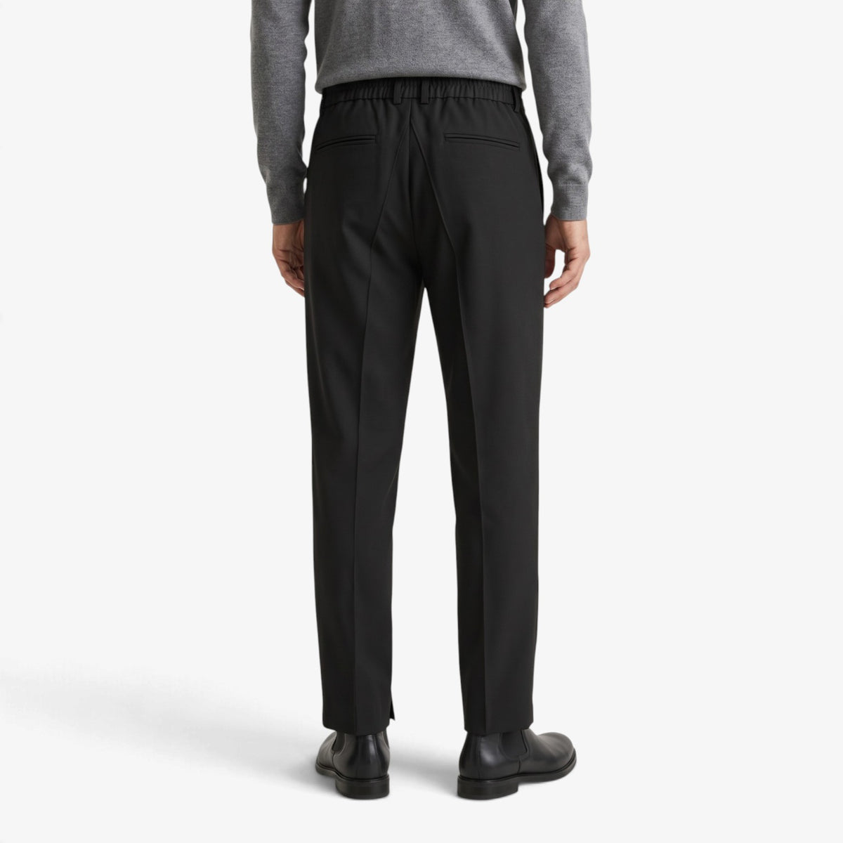 Old Fortune | Men's straight-leg faux leather trousers