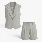 Old Fortune | Damen Gestreiftes Set mit Weste und Shorts