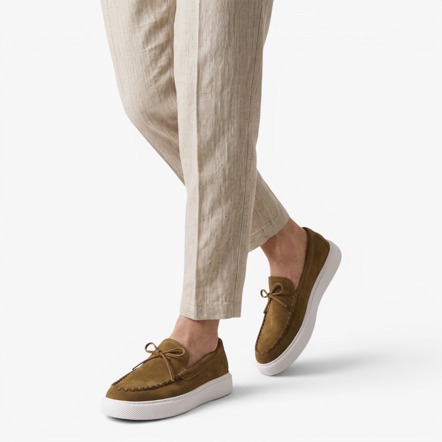Old Fortune | Herren Slipper Mokassins Casual mit kontrastierender Sohle