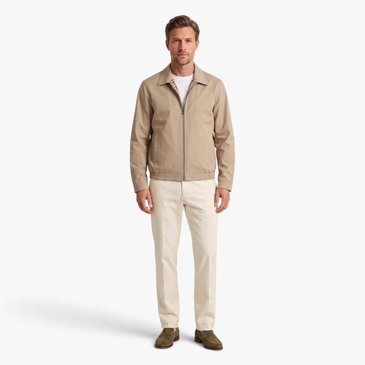 Old Fortune | Men's Harrington Jacket with Collar