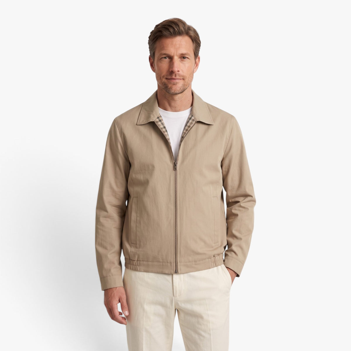 Old Fortune | Men's Harrington Jacket with Collar