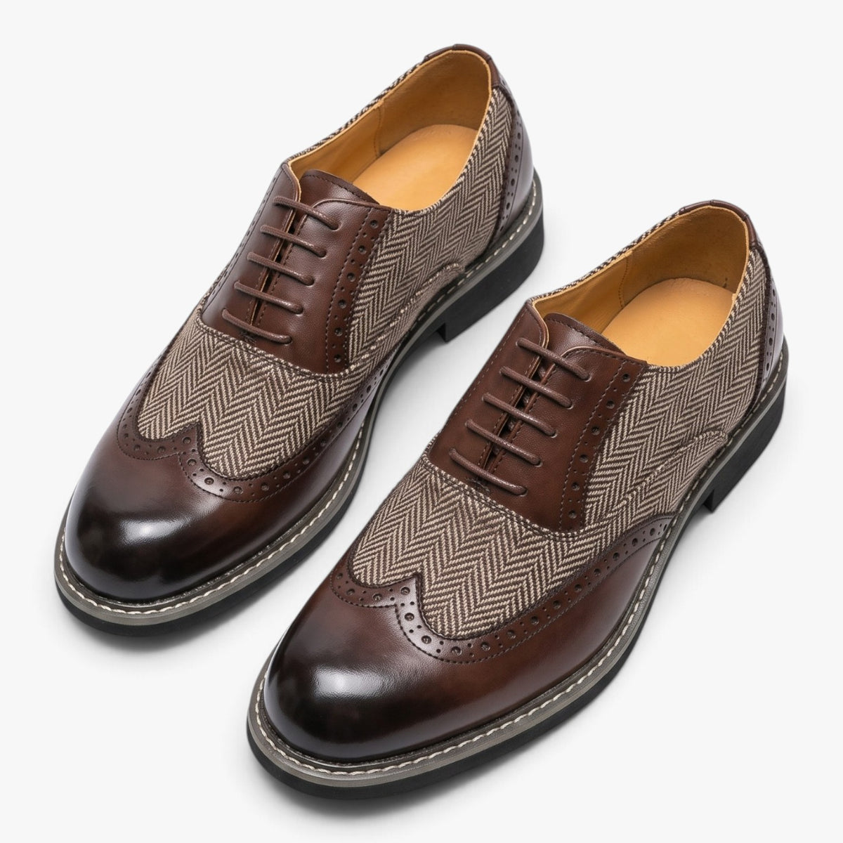 Old Fortune | Herren-Oxford-Brogues mit Schnürung