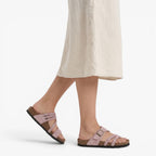 Old Fortune | Dames sandalen met gevlochten bandjes en verstelbare sluiting