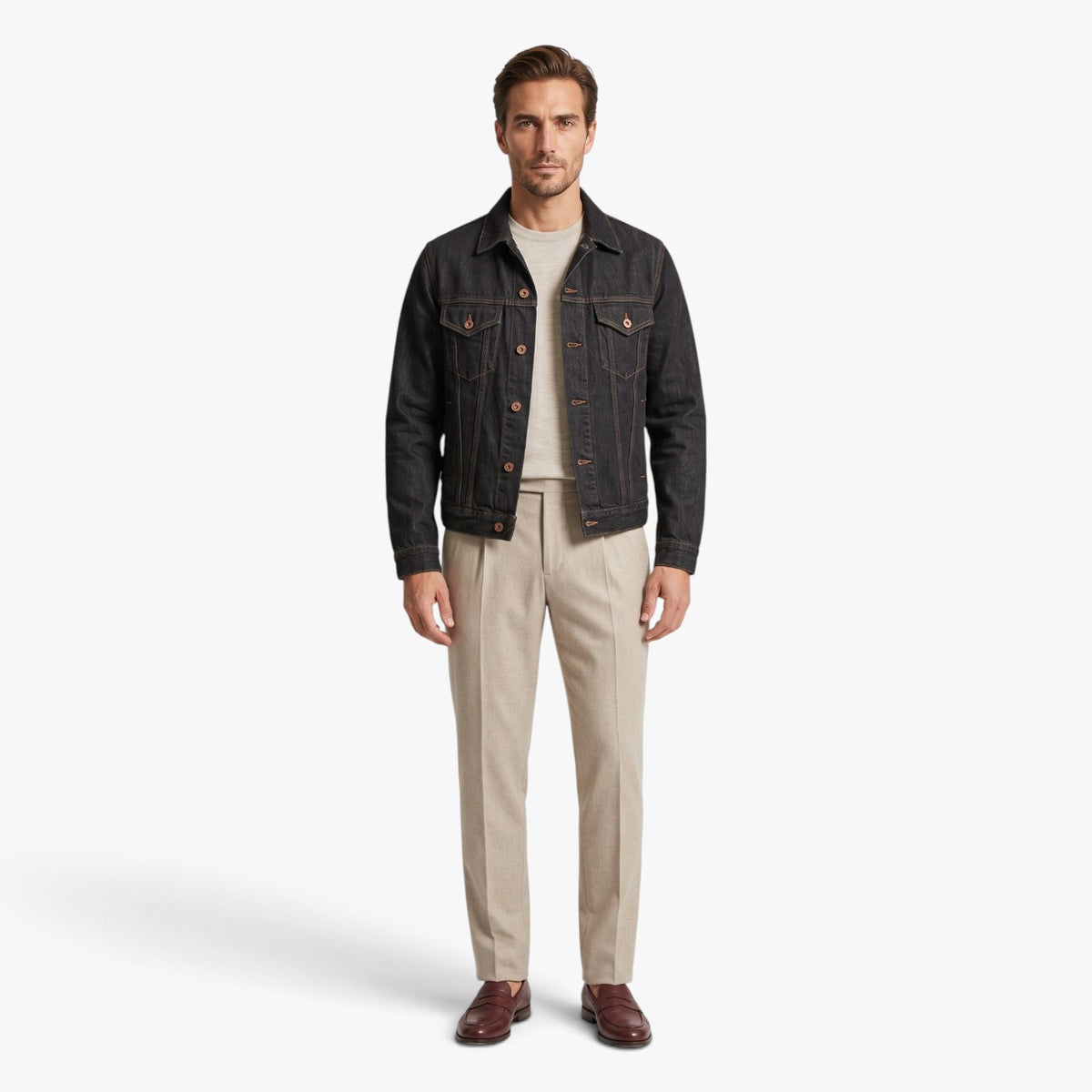 Old Fortune | Herren-Jeansjacke mit Taschen