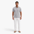 Old Fortune | Herenpoloshirt van wafelstof met zakken