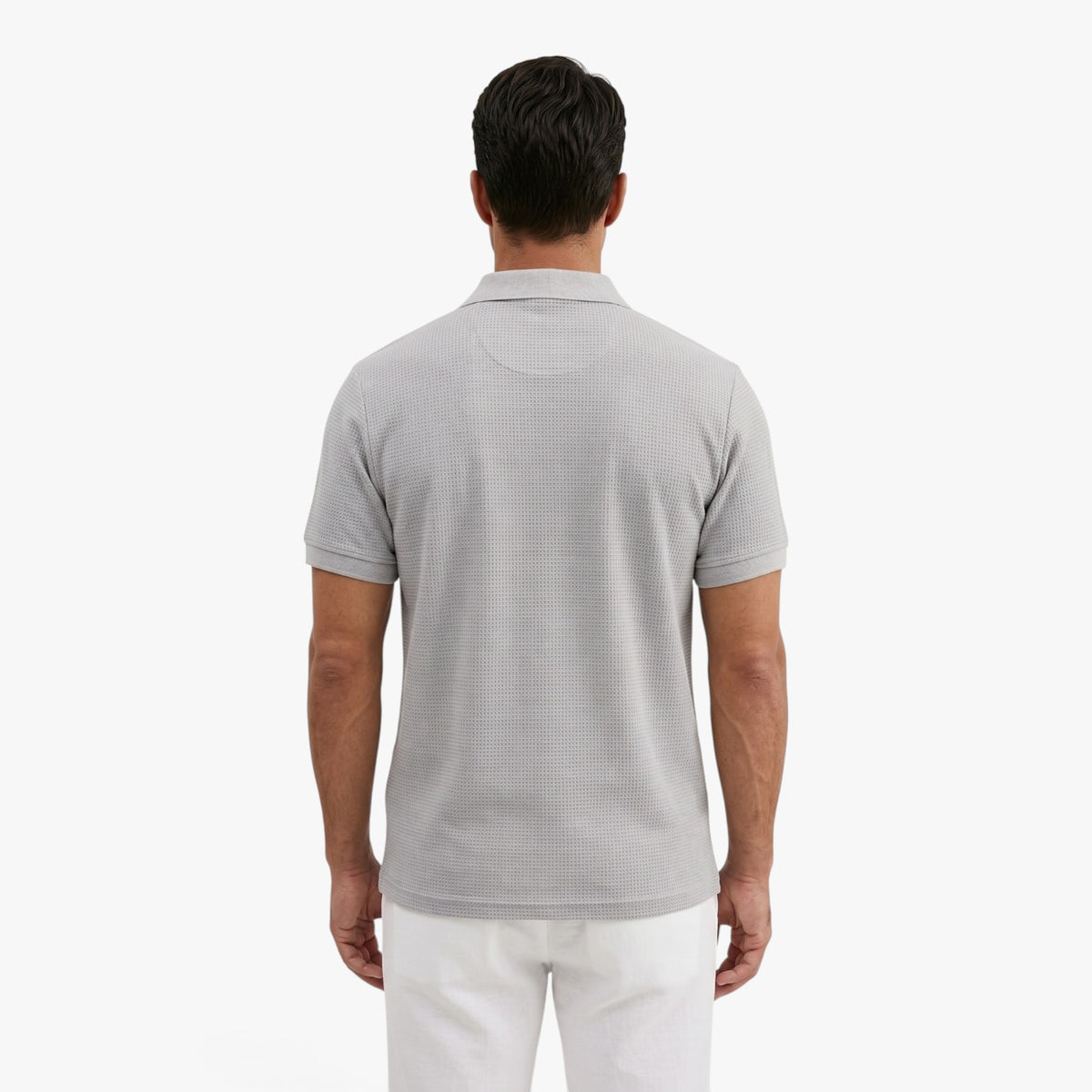 Old Fortune | Men’s Waffle Polo Shirt with Pocket