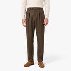 Old Fortune | Men's Herringbone Pleated Trousers