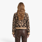 Old Fortune | Women's leopard-print wrap cardigan