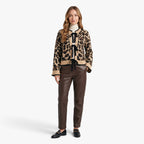 Old Fortune | Women's leopard-print wrap cardigan