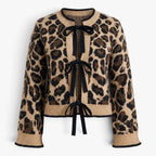 Old Fortune | Women's leopard-print wrap cardigan