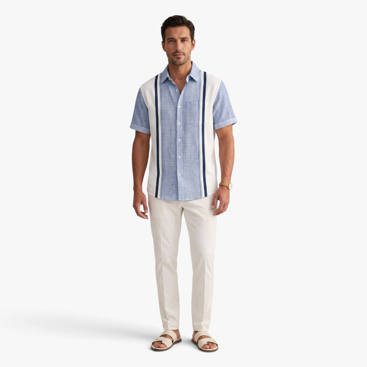 Old Fortune | Men’s Shirt with Vertical Panels