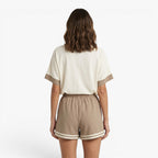 Old Fortune | Dames zomerset met V-hals top en shorts  