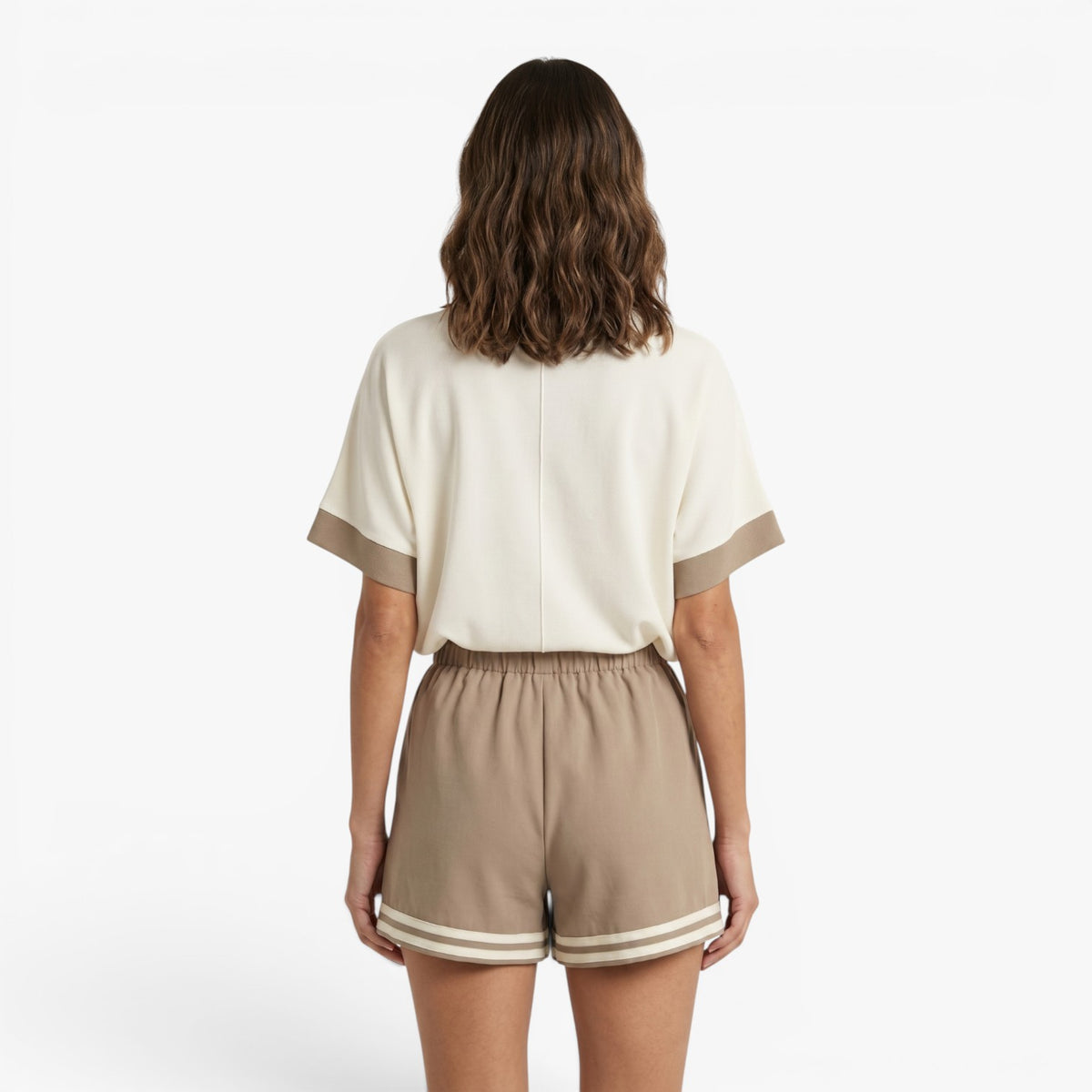 Old Fortune | Dames zomerset met V-hals top en shorts  