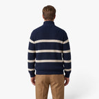 Old Fortune | Herrenpullover mit Streifen und Reißverschluss