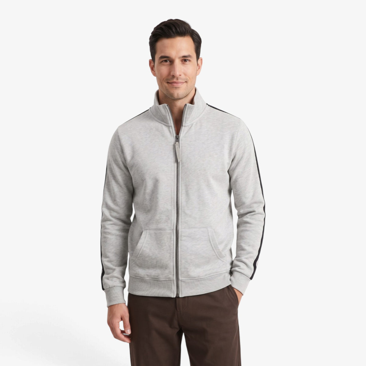 Old Fortune | Herren-Sweatjacke mit Reißverschluss und hohem Kragen
