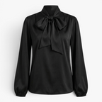 Old Fortune | Damen Satinbluse mit Schleife