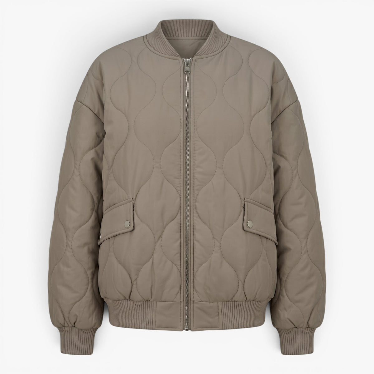 Old Fortune | Damska Pikowana Kurtka Bomber Oversize