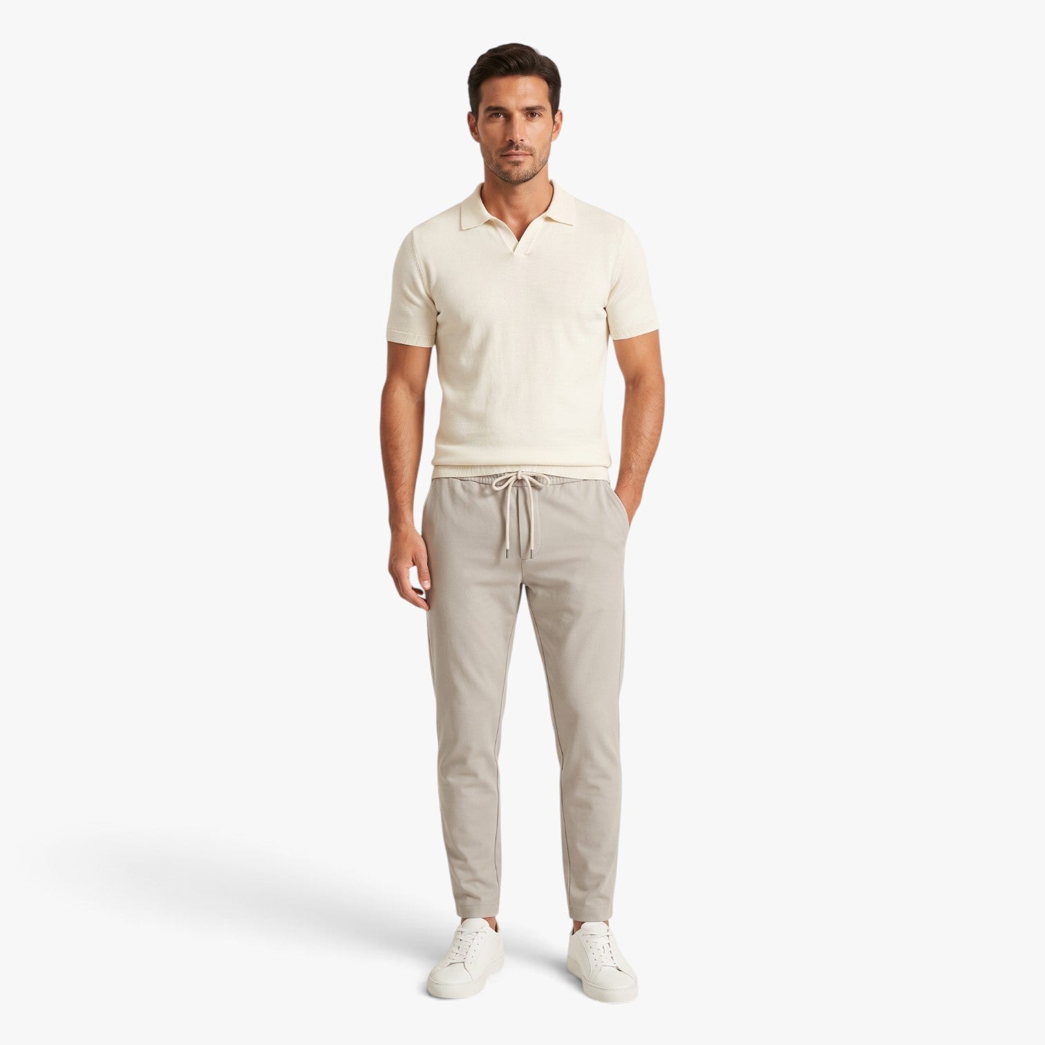 Old Fortune | Męskie Spodnie Jogger Smart Casual ze Sznurkiem