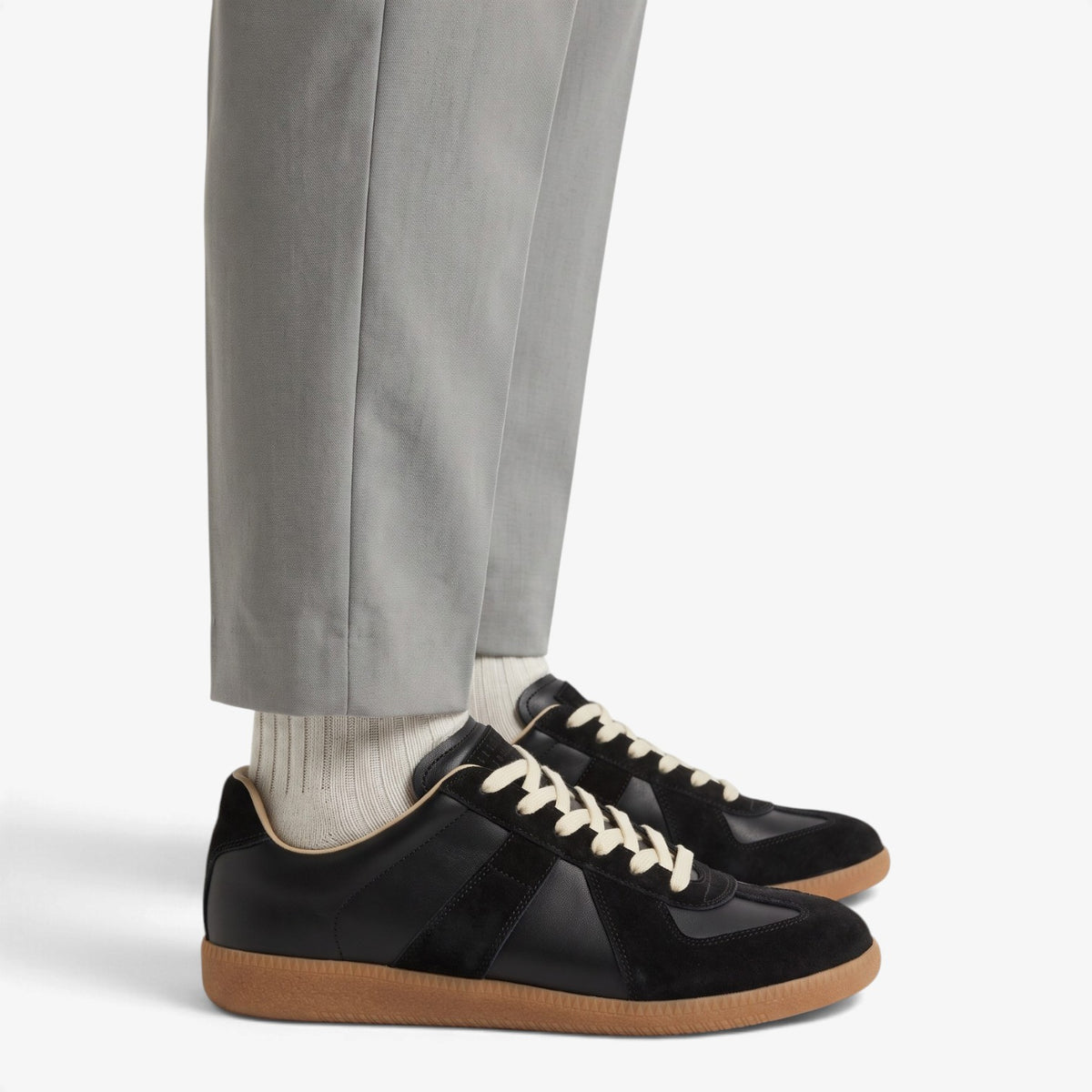 Old Fortune | Men's sneakers with a leather upper and contrasting panels