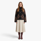 Old Fortune | Damenpullover mit Rollkragen und Argyle-Muster