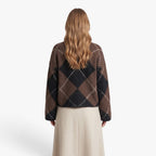 Old Fortune | Damenpullover mit Rollkragen und Argyle-Muster