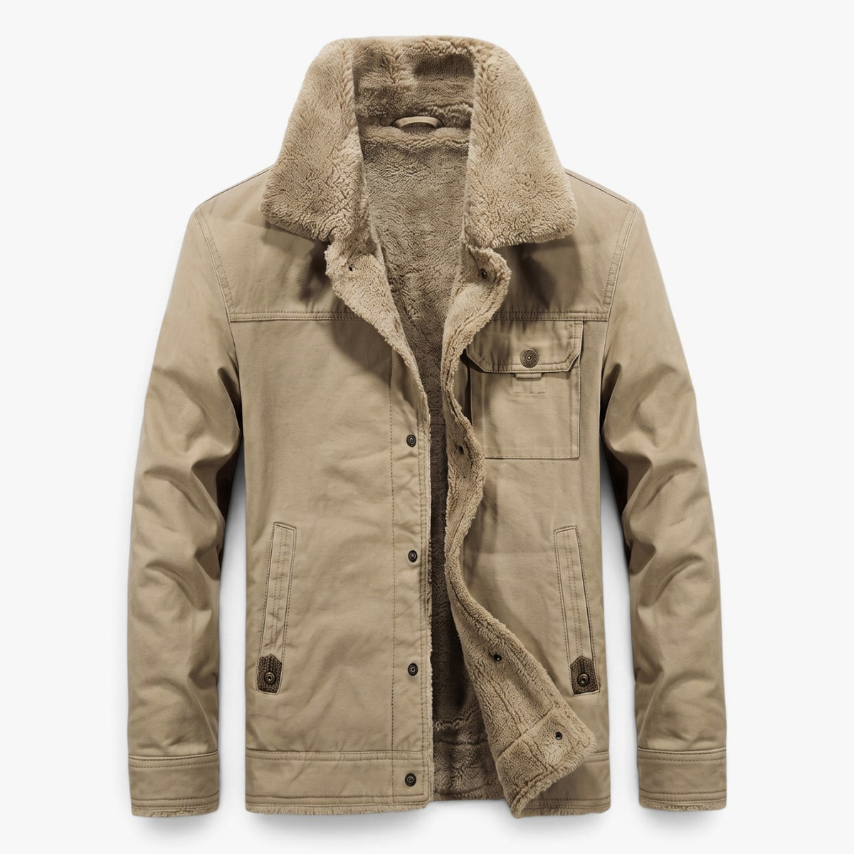 Old Fortune | Herrenjacke mit Lammfellkragen