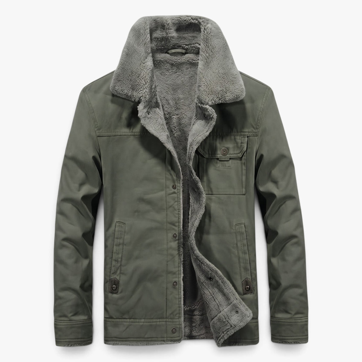 Old Fortune | Herrenjacke mit Lammfellkragen