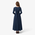 Old Fortune | Damen-Maxikleid mit Spitzenkragen
