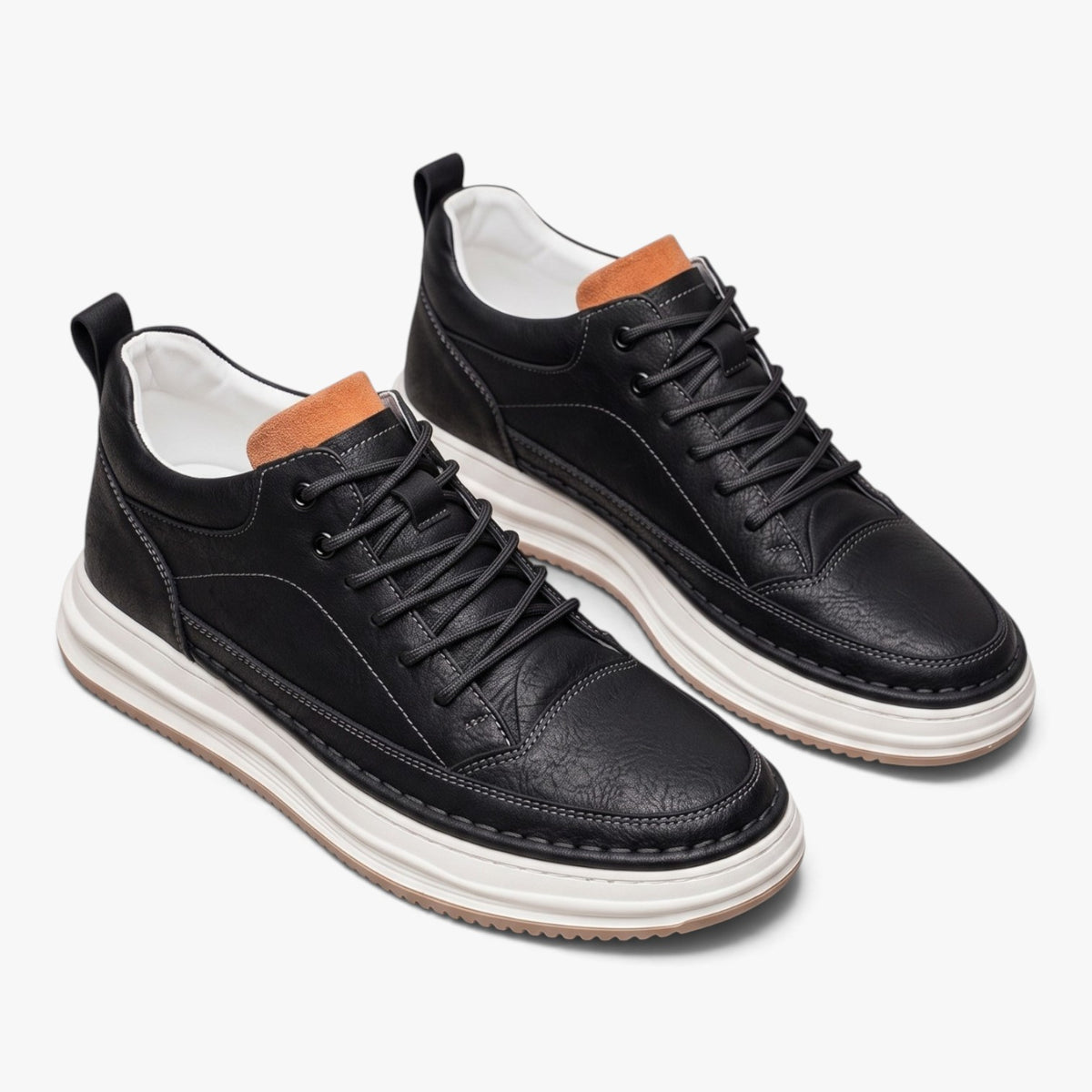 Old Fortune | Męskie Sneakersy Sznurowane na Grubej Podeszwie