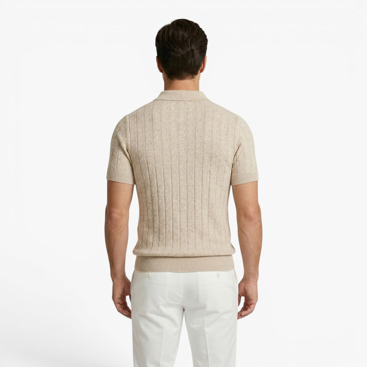 Old Fortune | Heren Polo Shirt met Jacquard Patroon