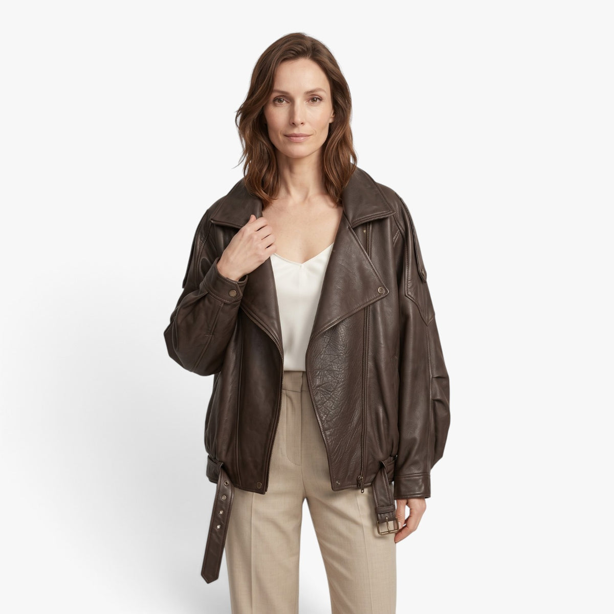 Old Fortune | Damska Kurtka Bomber Oversize z Paskiem