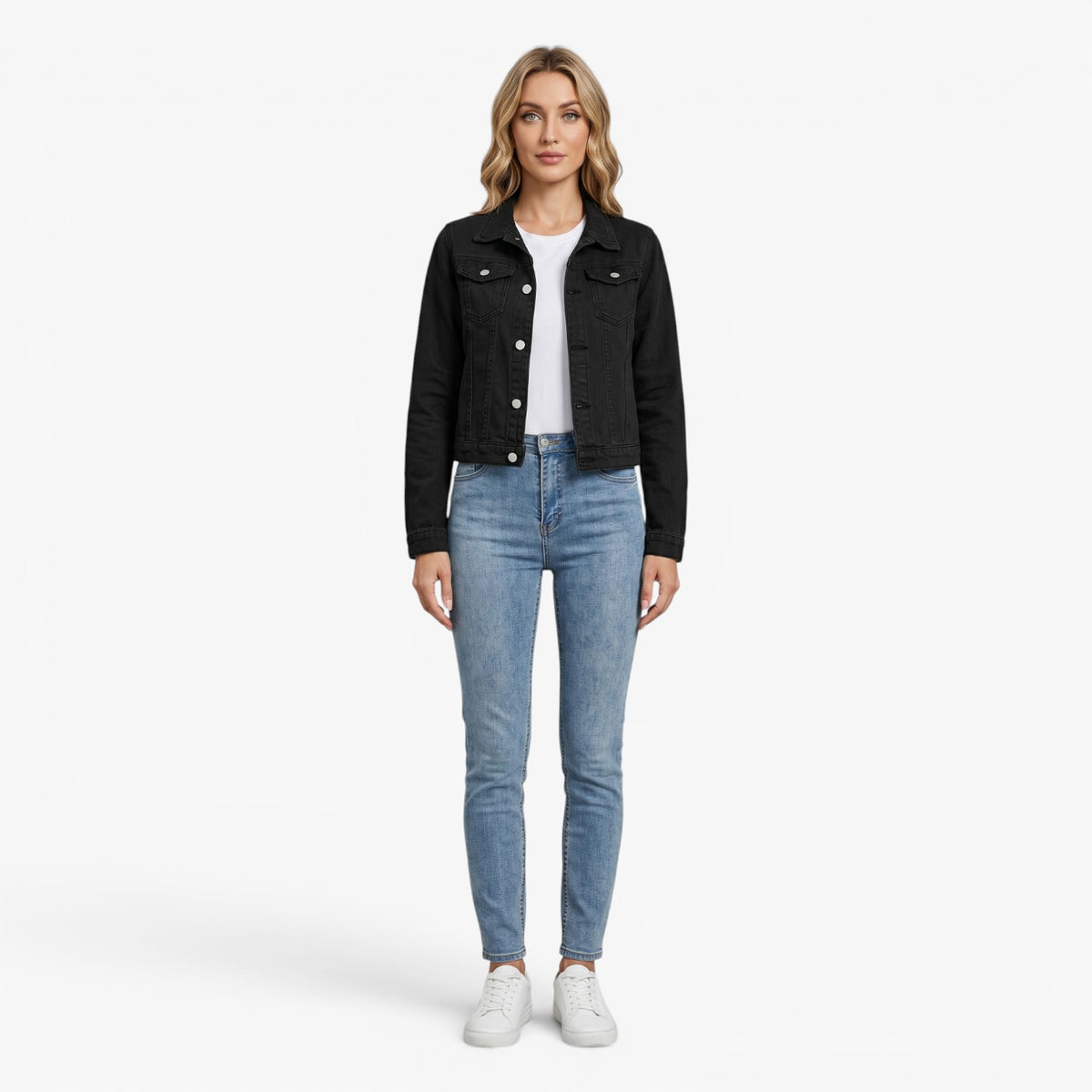 Old Fortune | Damska Kurtka Jeansowa Slim Fit