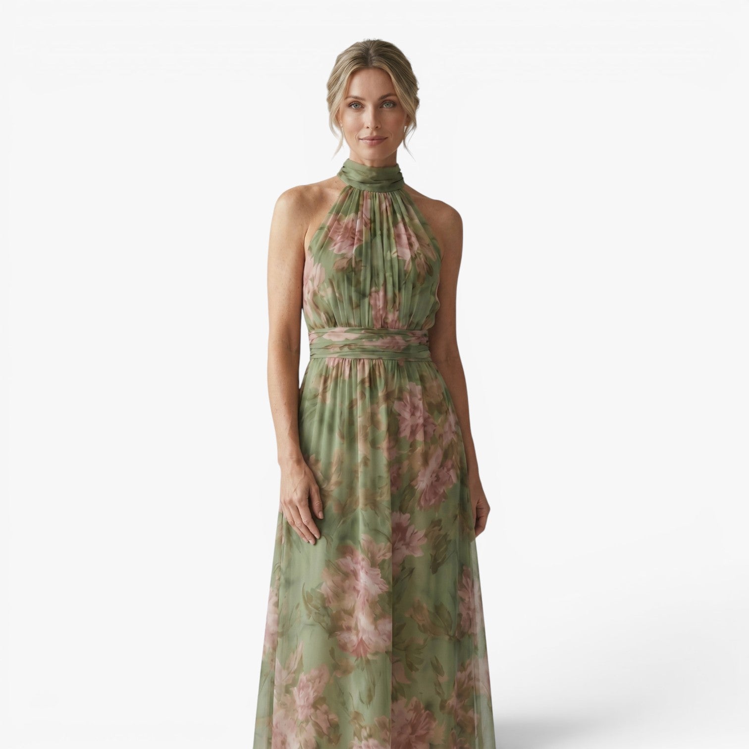 Old Fortune | Elegancka Sukienka Maxi z Kwiatowym Wzorem