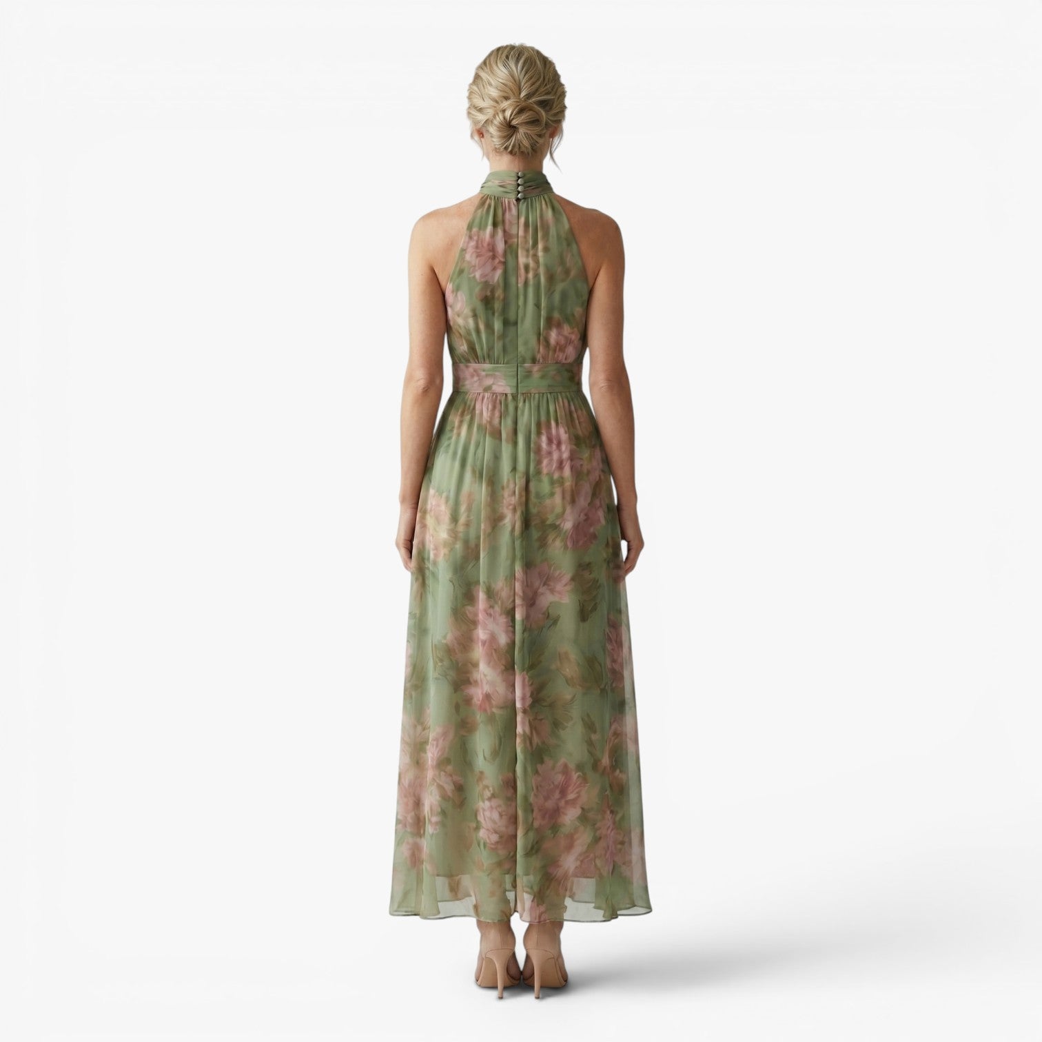 Old Fortune | Elegancka Sukienka Maxi z Kwiatowym Wzorem