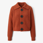 Old Fortune | Damen-Cardigan mit großen Knöpfen und Kragen