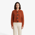 Old Fortune | Damen-Cardigan mit großen Knöpfen und Kragen