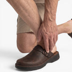 Old Fortune | Heren Leren Casual Klompen met Verstelbare Band