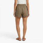 Old Fortune | Women's Shorts with Ruched Waist and Tie