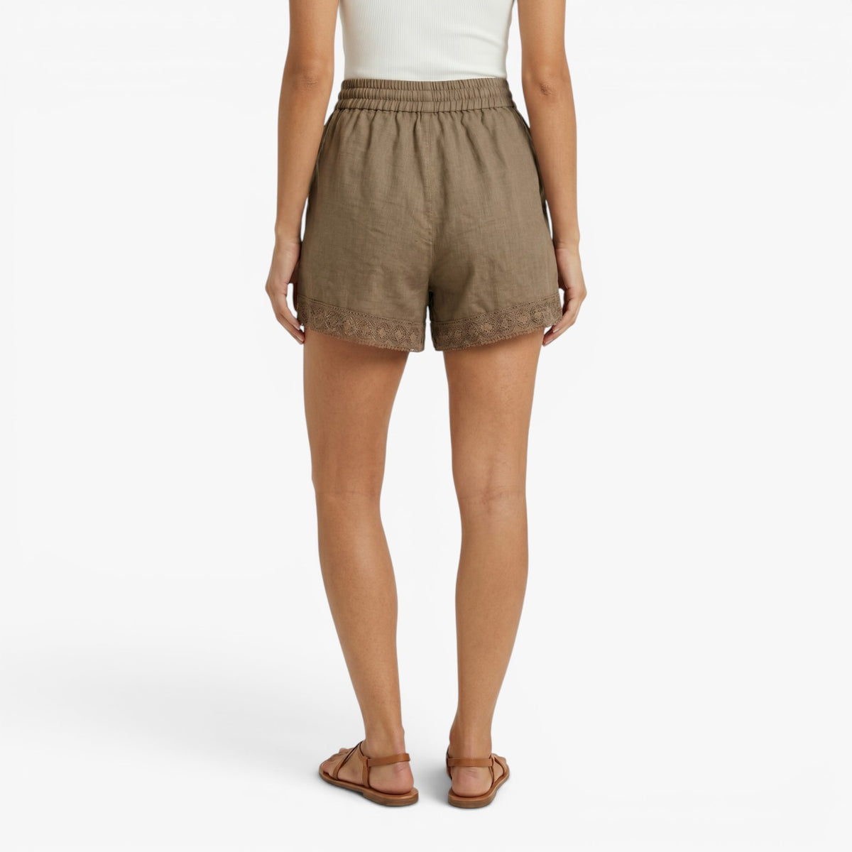 Old Fortune | Damen-Shorts mit gerafftem Bund und Bindeband