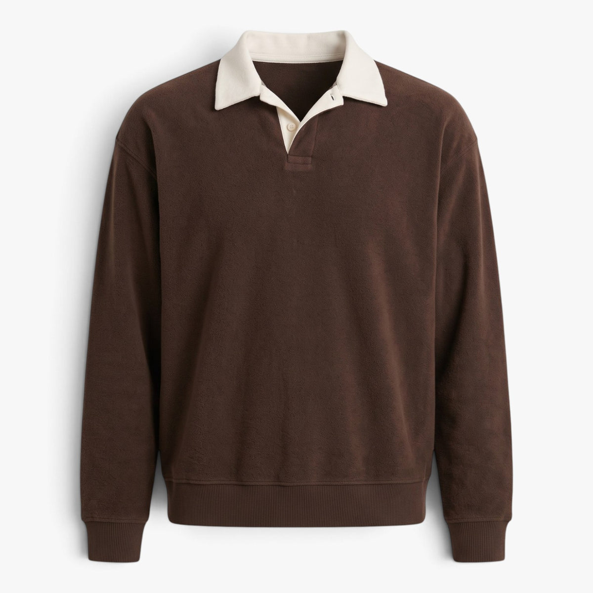 Old Fortune | Men's sweatshirt with a contrasting polo collar