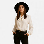 Old Fortune | Elegante blouse met strik