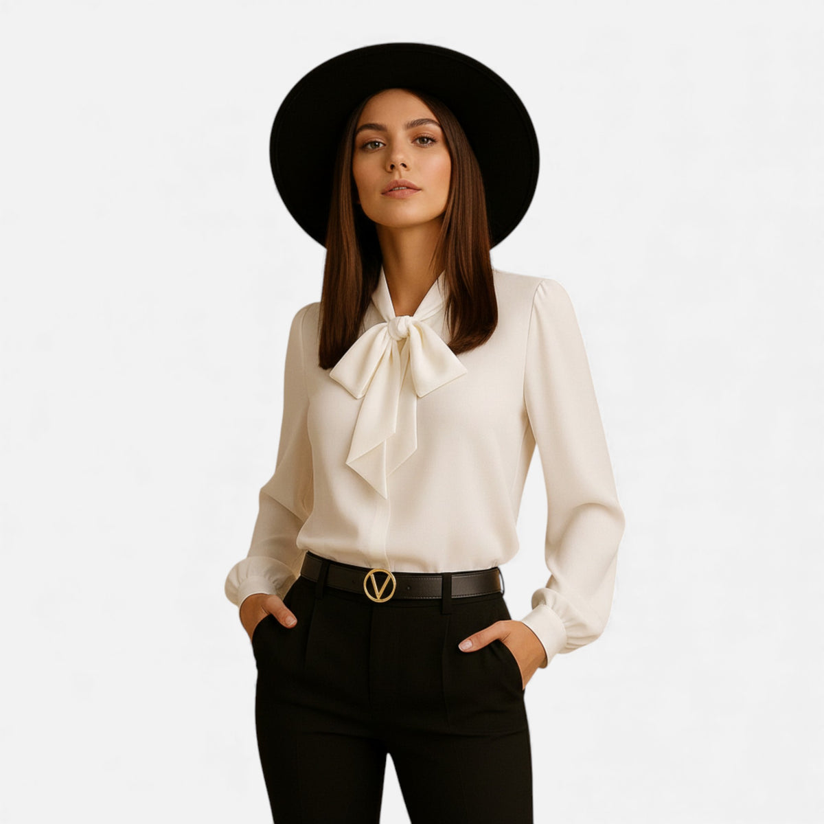 Old Fortune | Elegante blouse met strik