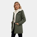 Old Fortune | Women's Winter Trench Coat with Adjustable Belt