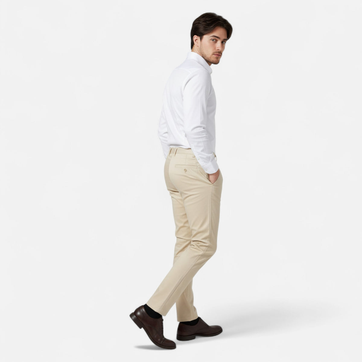 Old Fortune | Męskie Spodnie Casual – Klasyczny Regular Fit