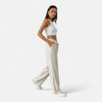 Old Fortune | Dames broek – klassieke rechte pijpen in zwart