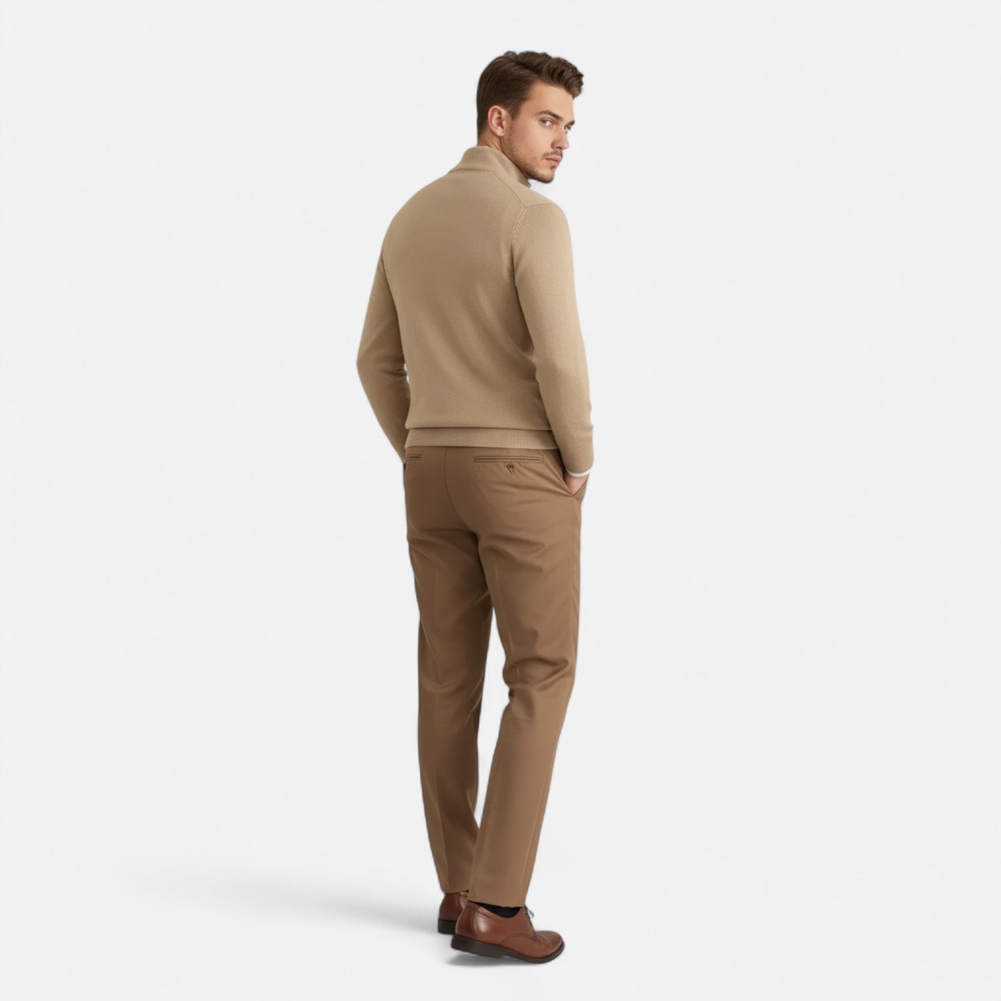 Old Fortune | Men's Thermal Sweater – Zip Mock Neck