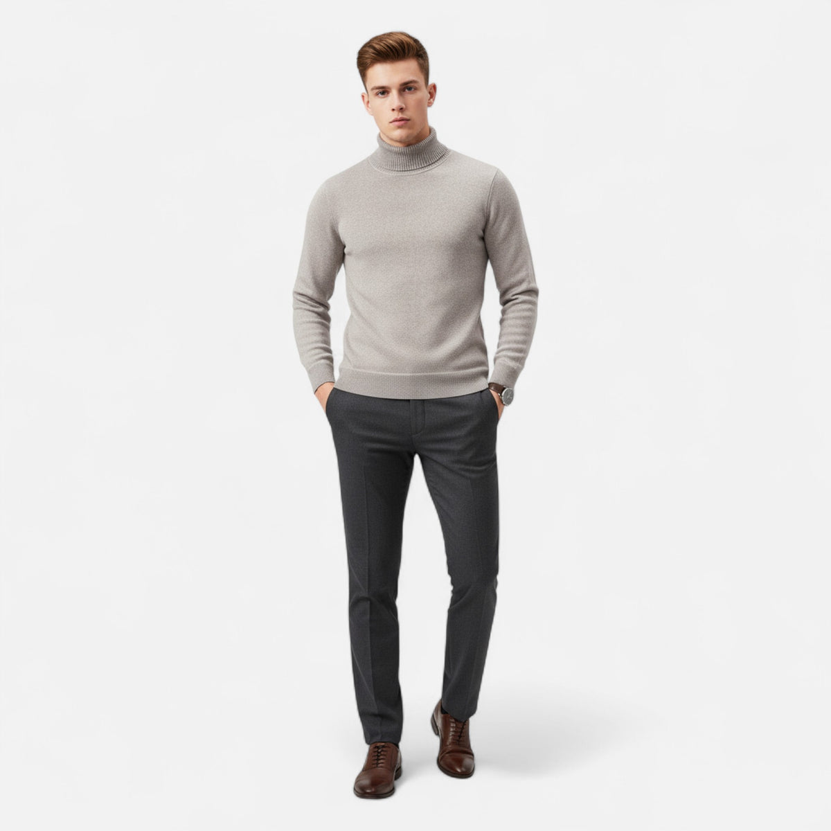 Old Fortune | Men's Round Neck Sweater – Fleece for Winter